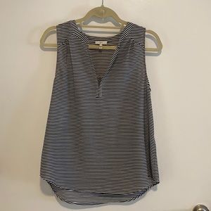 Joie Blue and White Striped Work Tank